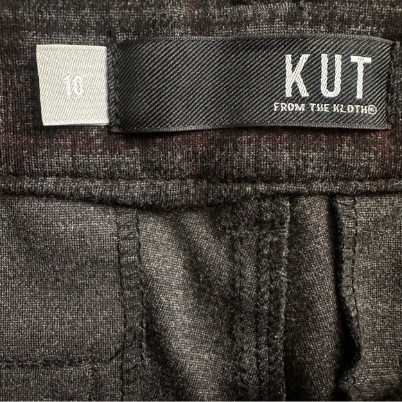 Kut From The Kloth Mia Ankle Skinny Pants Womens 10 Gray Plaid Work Career - Picture 8 of 9